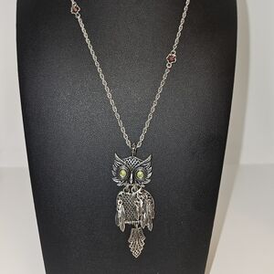 Silver Owl Pendant Necklace Lucky Brand